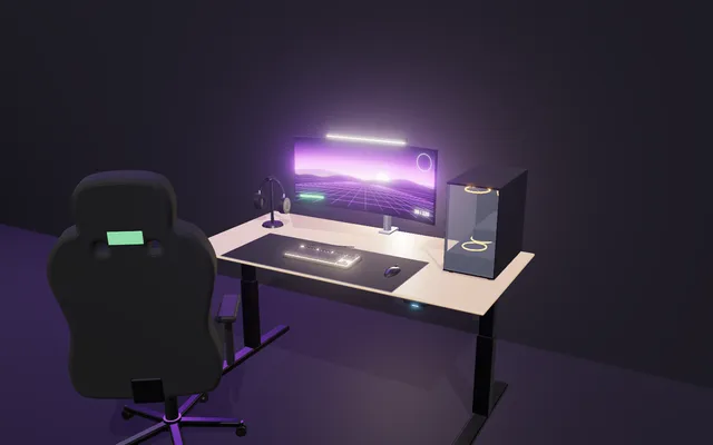 Setup Ultrawide 34" en 3D
