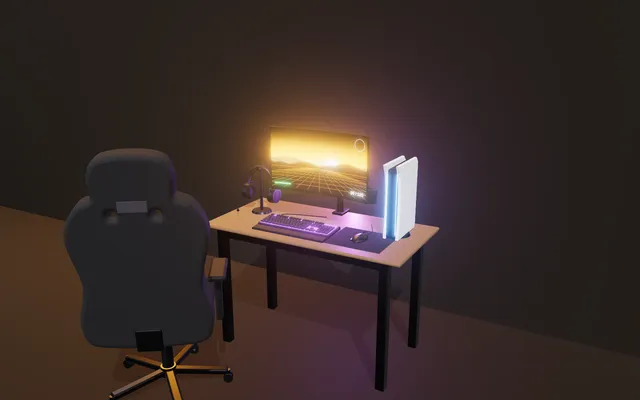 Setup Madera cálida en 3D