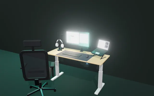 Setup Oficina en casa en 3D